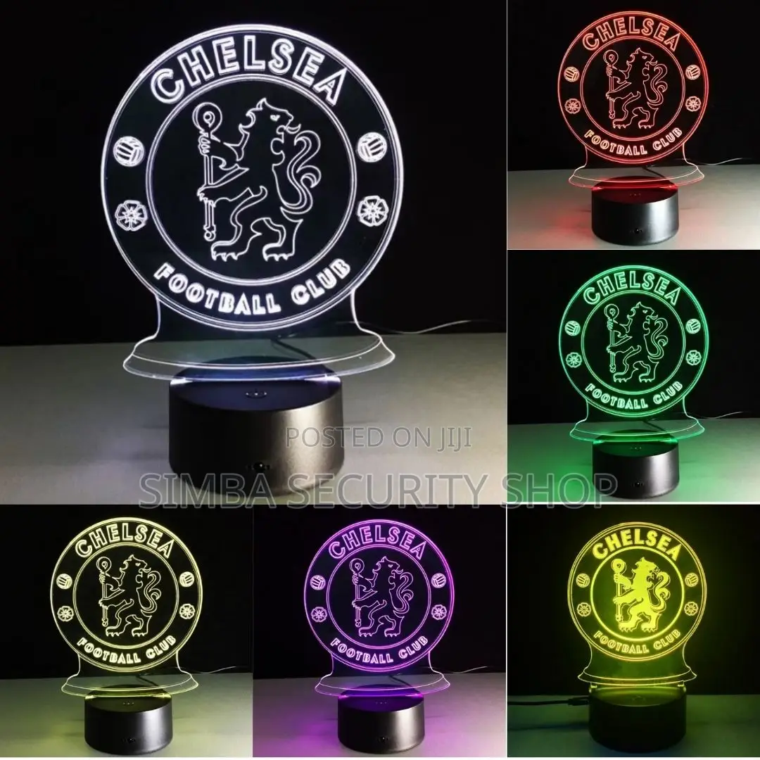Chelsea 3d Football Club Night Light Holographic Lamp Gift
