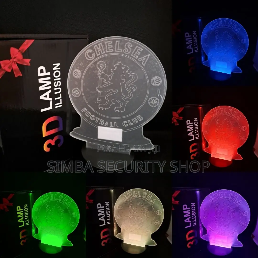 Chelsea 3d Football Club Night Light Holographic Lamp Gift
