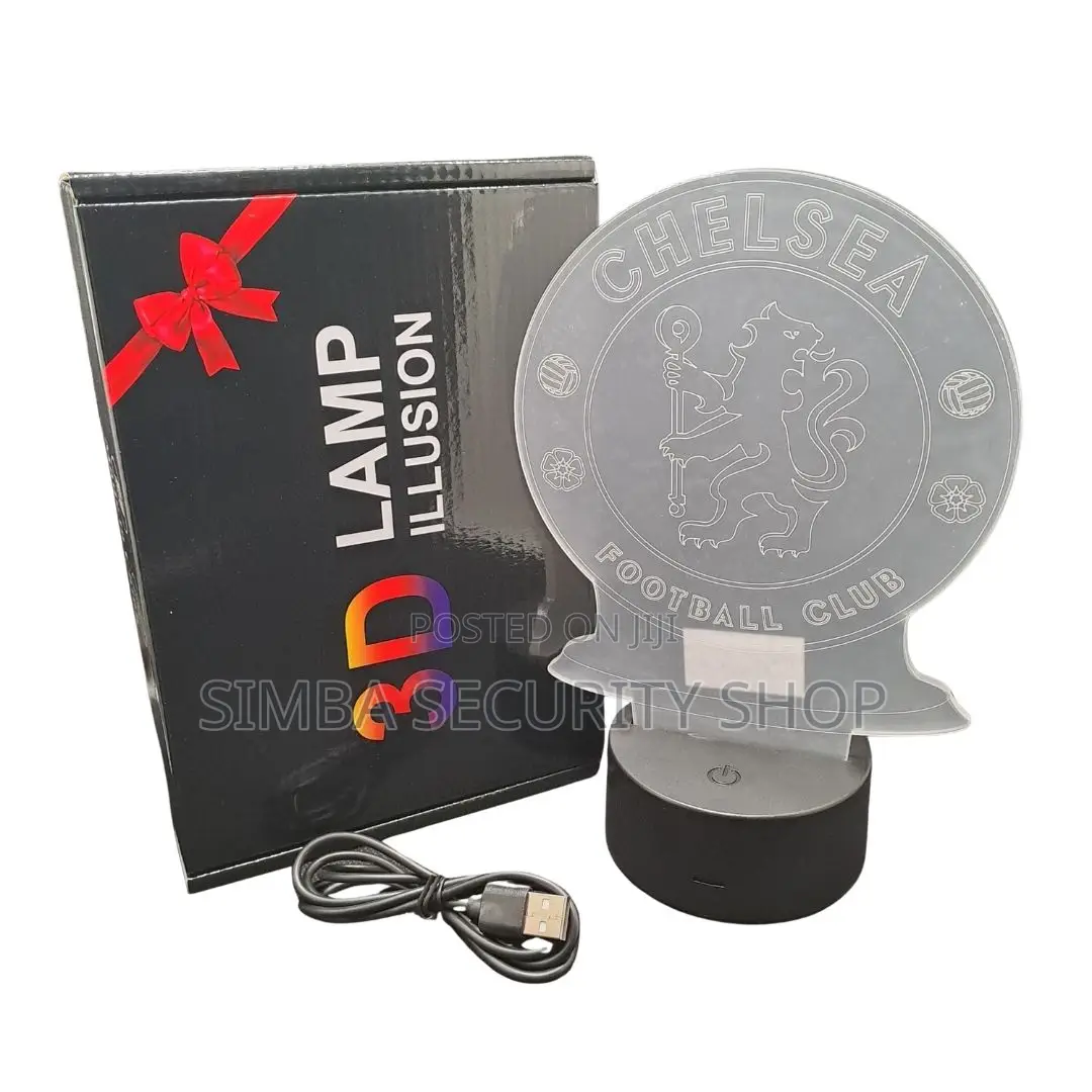Chelsea 3d Football Club Night Light Holographic Lamp Gift