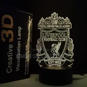 Liverpool Fc Football Team Logo Light Lamp Desk Led RGB 3d Illusion