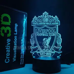 Liverpool Fc Football Team Logo Light Lamp Desk Led RGB 3d Illusion