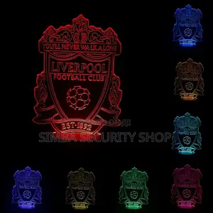 Liverpool Fc Football Team Logo Light Lamp Desk Led RGB 3d Illusion