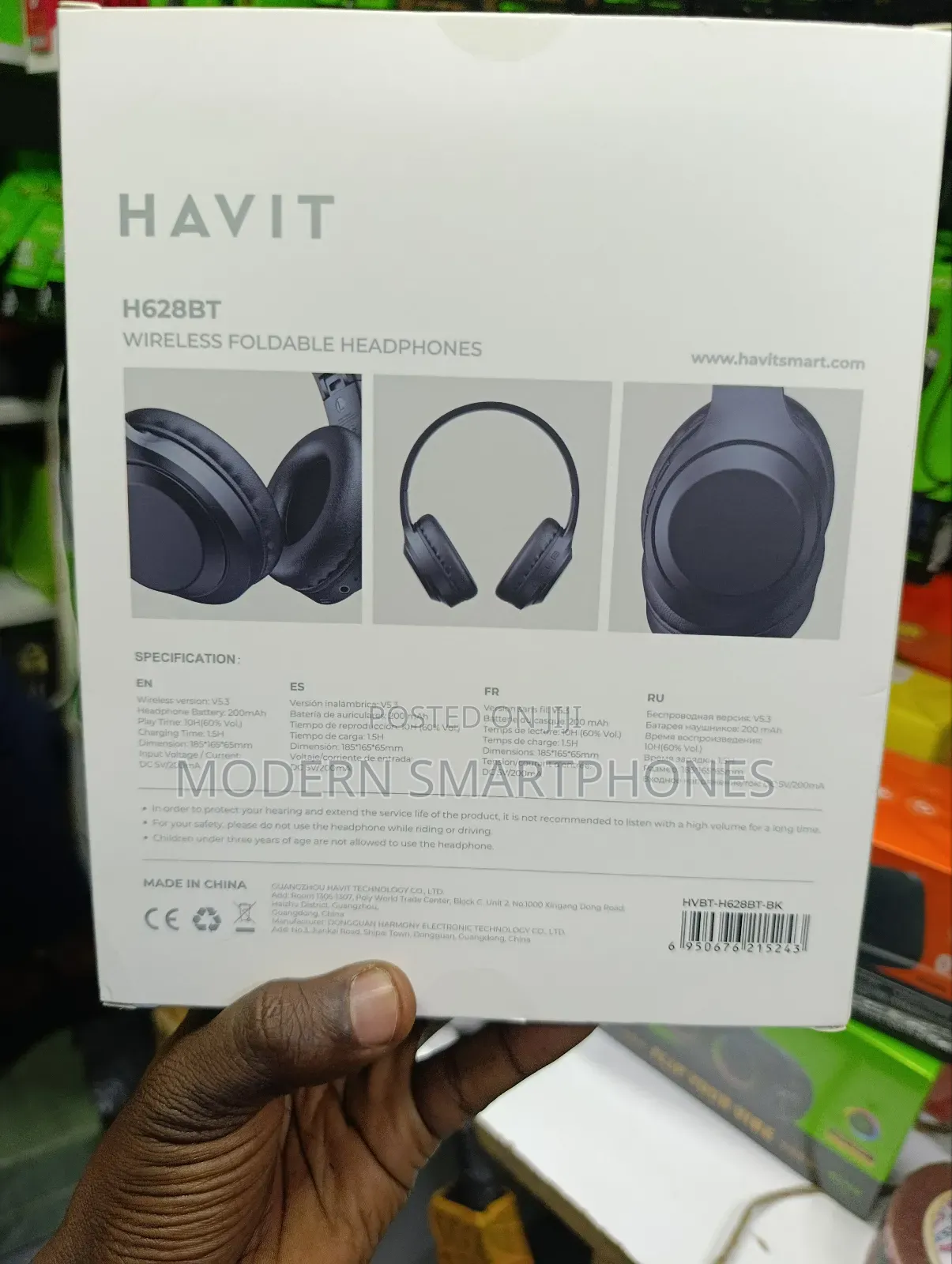 Havit H628bt Adjustable Headband Wireless Foldable Headphones