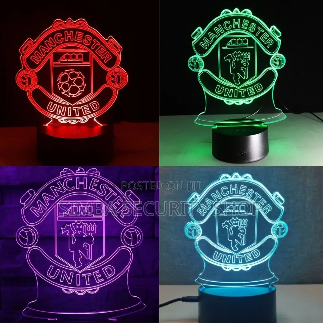 Manchester United Man U 3d Football Club Night Light RGB Logo Lamp