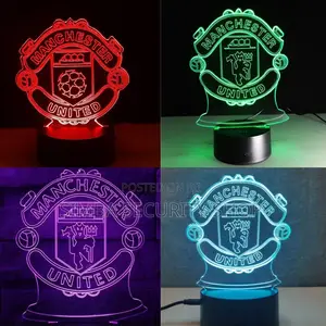 Manchester United Man U 3d Football Club Night Light RGB Logo Lamp