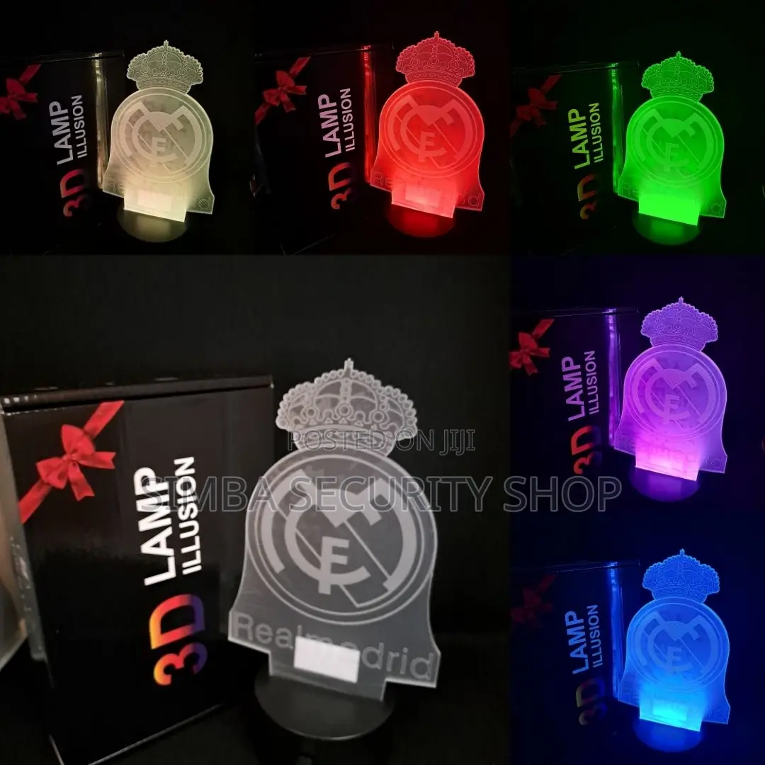 Real Madrid Merch Night Lamp Desk Light Home Decor Led Gift RGB Usb