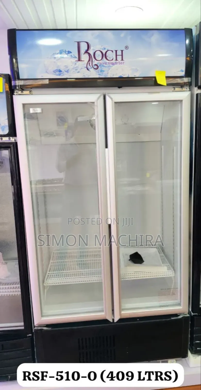 Roch Showcase / Display Fridge 505l Side by Side