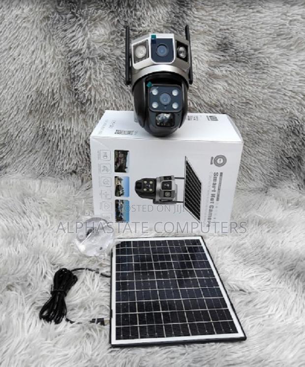 CCTV Dual Lens Camera Solar 4g PTZ CCTV Camera V380 - Solar