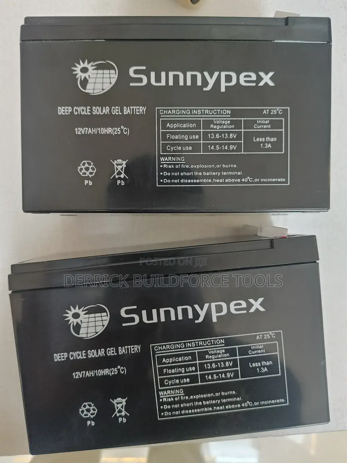 Sunnypex 12v 7ah Deep Cycle Solar Battery
