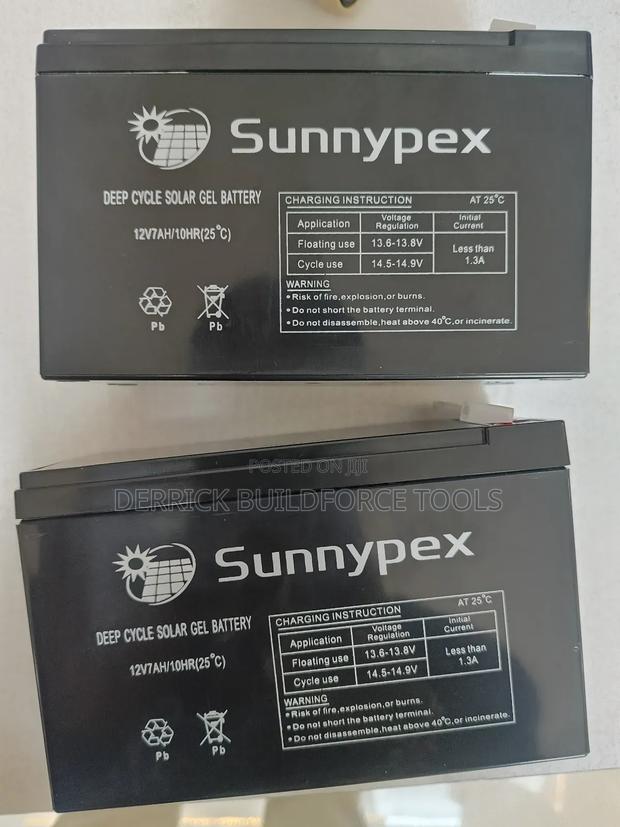 Sunnypex 12v 7ah Deep Cycle Solar Battery