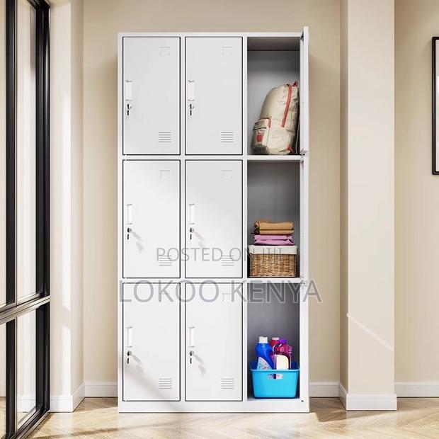 Office Cabinet : Multi-Tier Gym Locker Cabinet With Key Lock