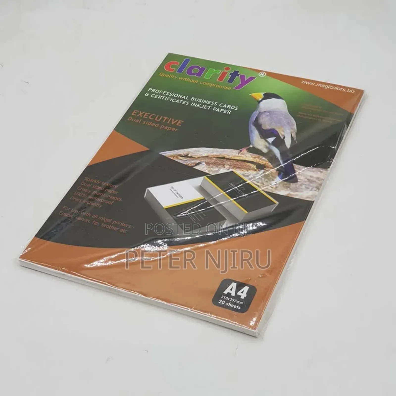 Clarity A4 Executive Paper for Printing Your Business Cards