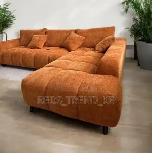 Upholstered 6 Seater Bubble L Seat Sofa