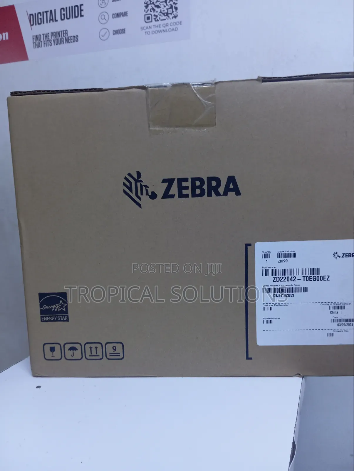 Zebra Zd220t Barcode Label Thermal Printer Zd220t