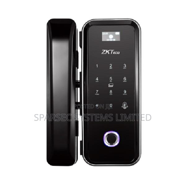 Gl300 Glass Door Lock With Fingerprint, Mf Card, Password Verification