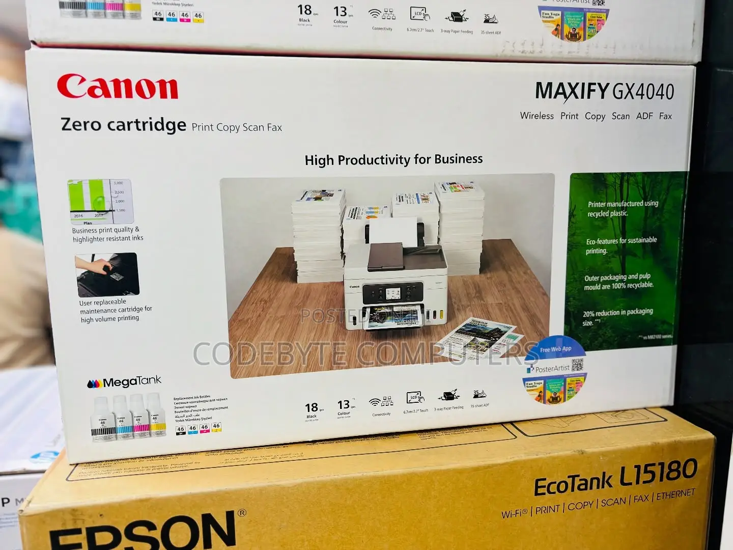 Canon Inkjet Maxify Gx4040 A4 600 X 1200 Dpi Wi-fi Printer
