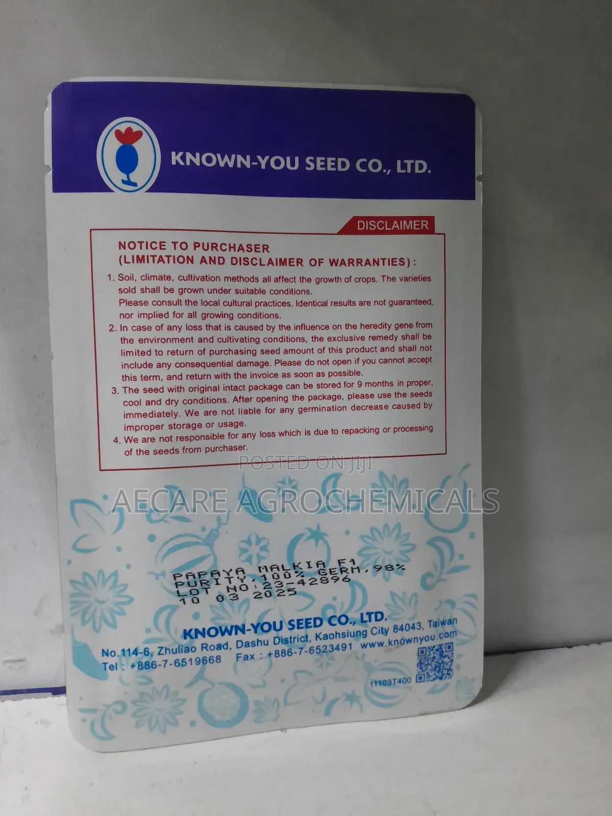 Papaya Seeds Malkia F1 Hybrid 25 Seeds
