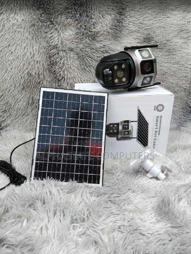 Wifi Solar Camera Dual Lens CCTV Camaras Pir Night Vision - main view