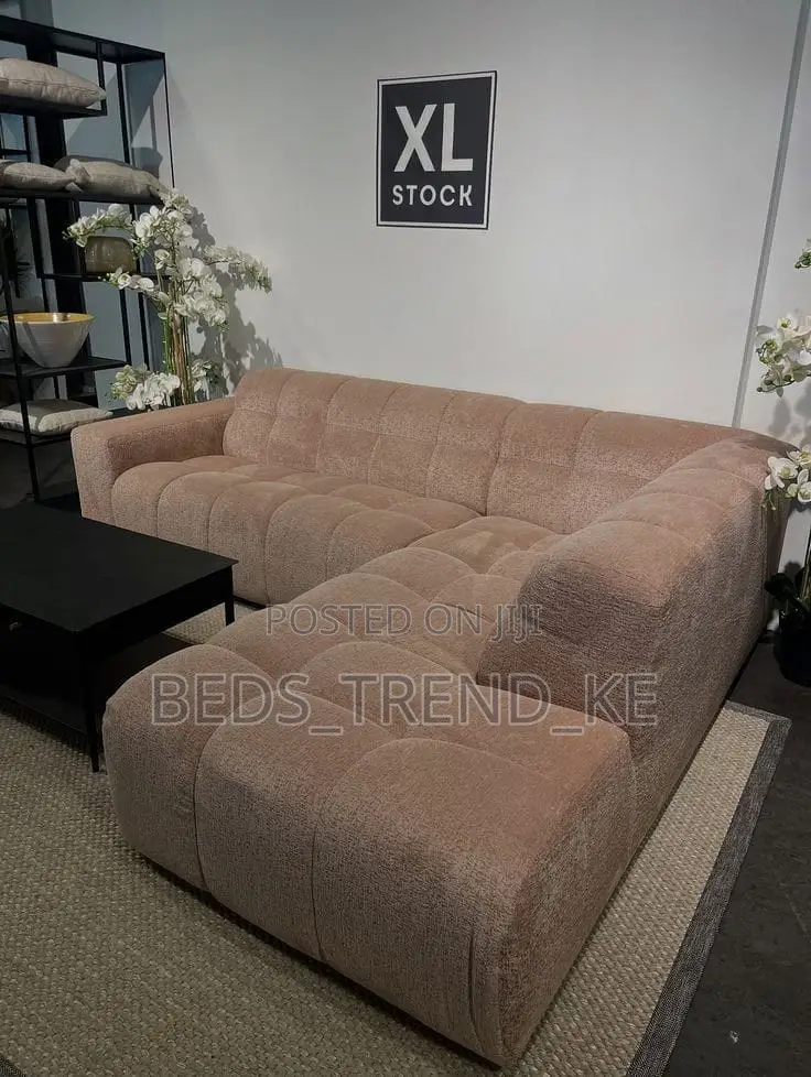 Family Living 6 Seater Bubble L Seat Sofa
