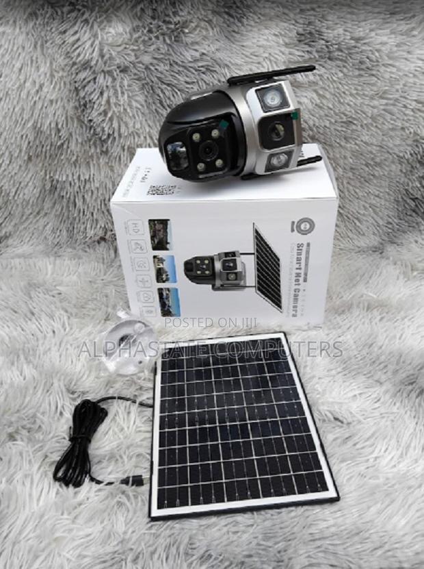 Hd 4mp Wifi Full Color Dual Lens Outdoor Use Solar Security