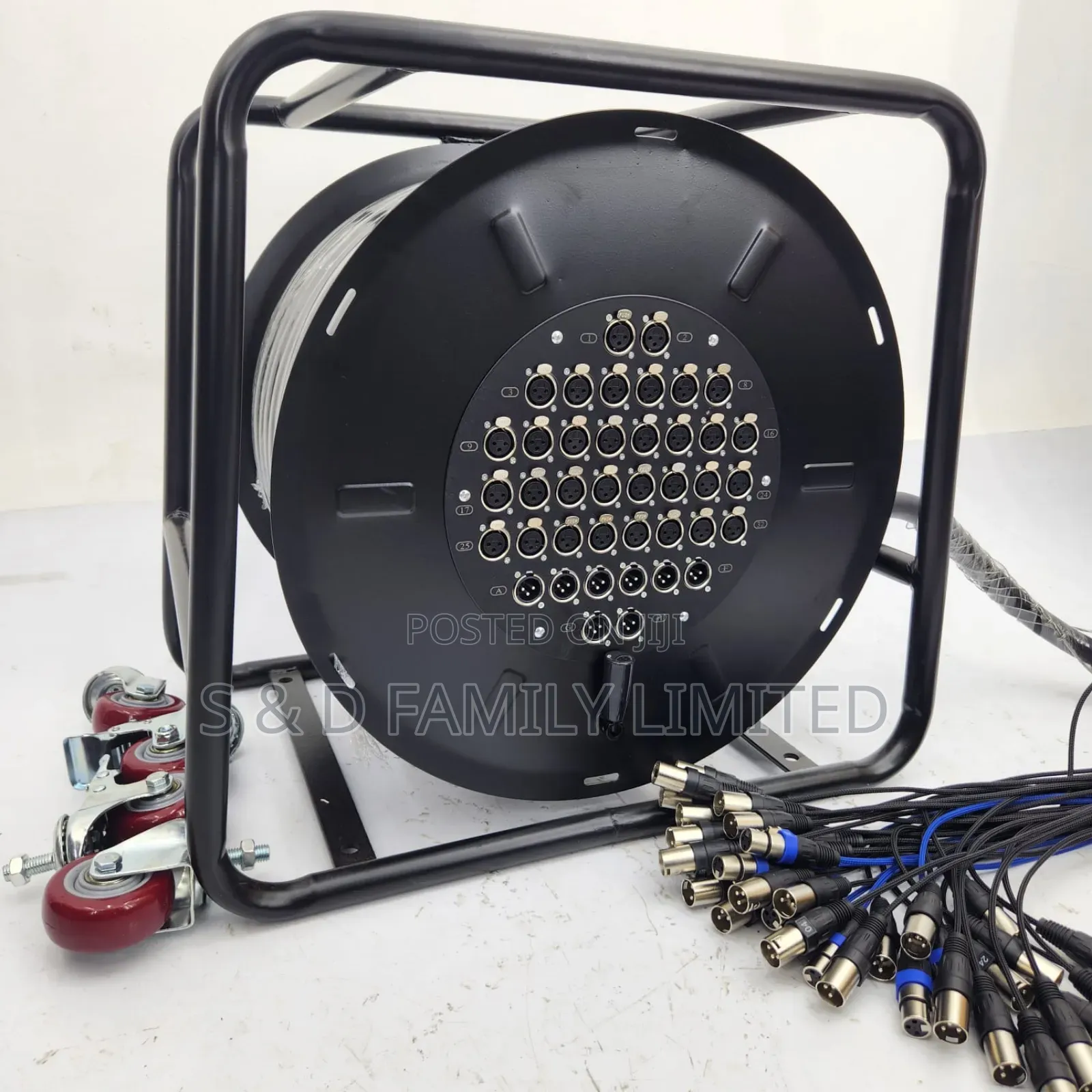 32 Channels 8 Returns Snake Cable With Metal Reel