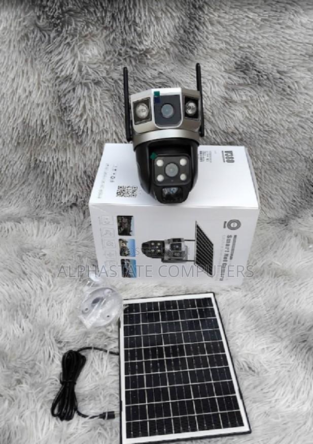 V380 Wifi Solar Outdoor Camera Wireless Dual Len CCTV Camera