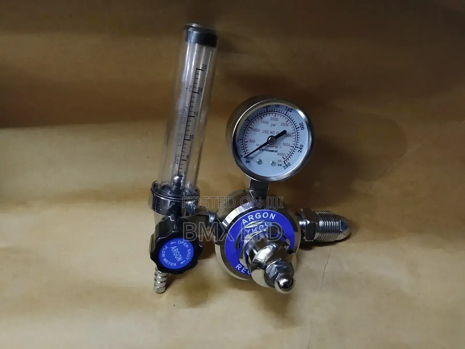 Heavy Duty Argon Flow Meter With Pressure Gauge for Industrial Welders