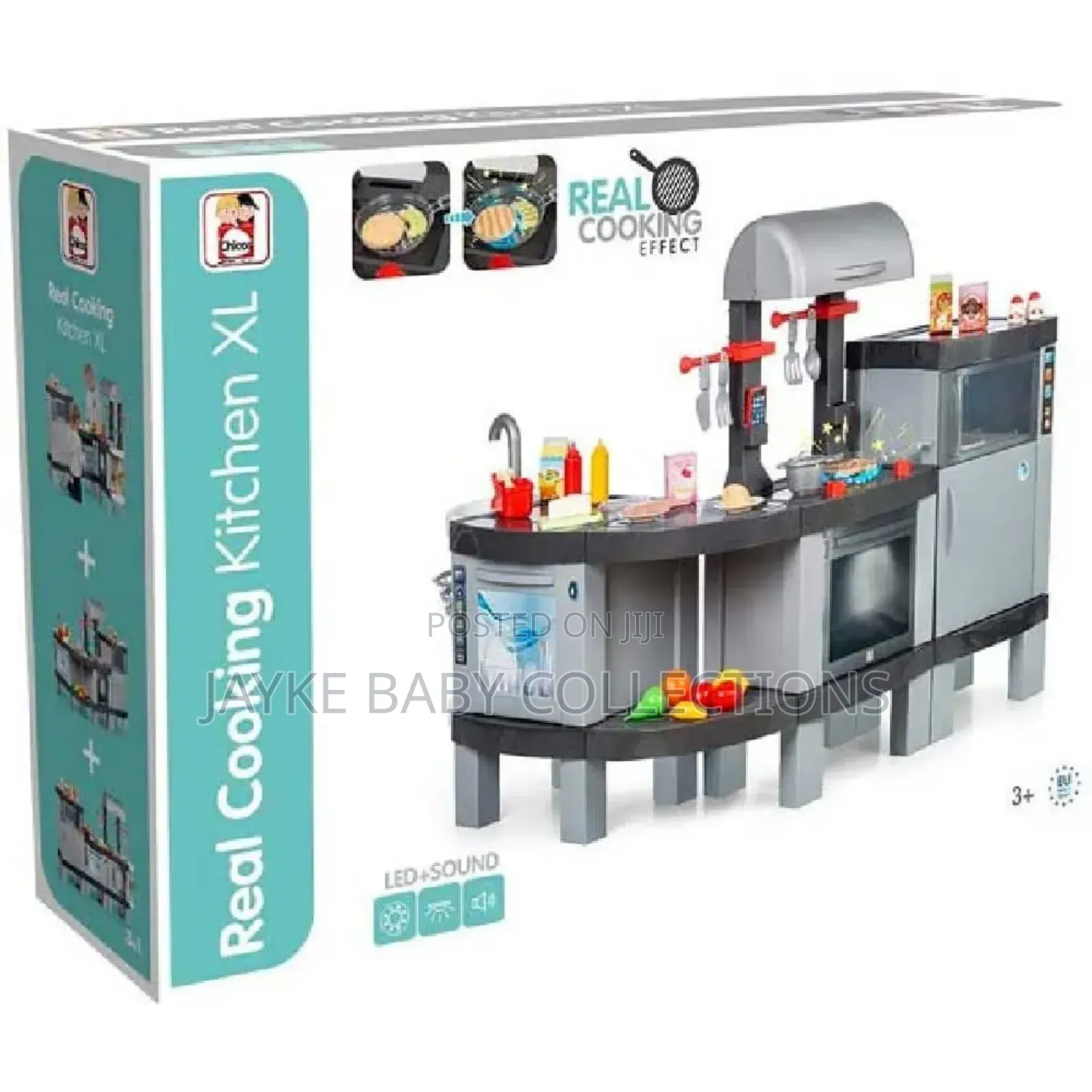 Kids Xl Toy Kitchen Set With Lights Cooking Effect
