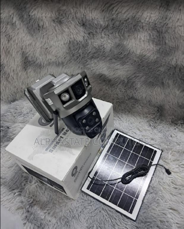 Wireless Solar Camera Outdoor Dual Lens Wifi 1080p CCTV