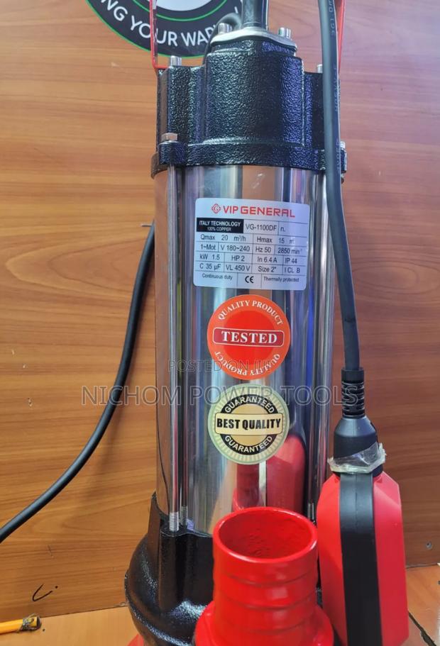 General 2hp Sewage Submersible Pump/Sewage Pump 15mtrs