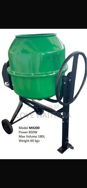 Pacwell Electric 850w Concrete Mixer 200l 60kg - thumbnail 2