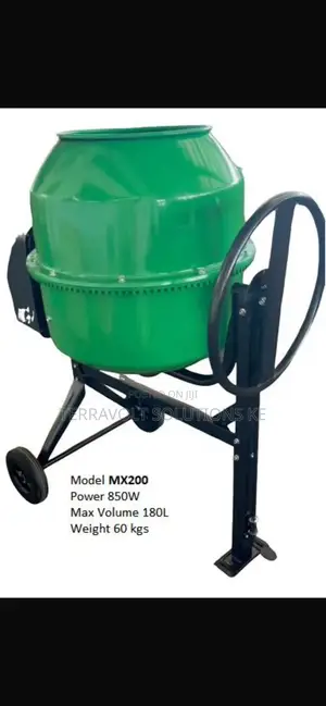 Pacwell Electric 850w Concrete Mixer 200l 60kg