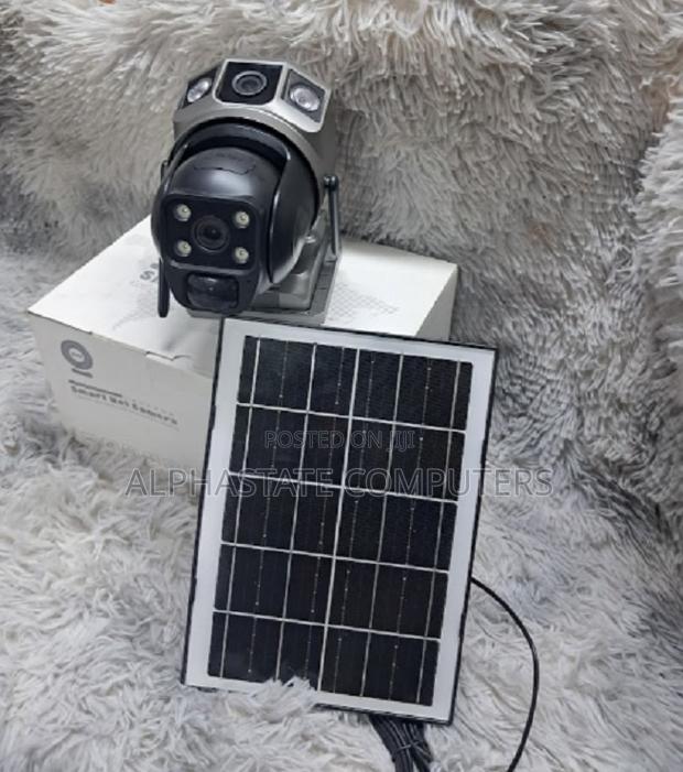 Dual Lens V380pro App Solar PTZ Camera 1080p 4g Simcard