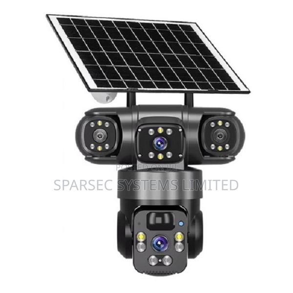 Wireless Solar Powered Security Camera With Dual Lens
