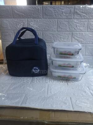 3pcs Set Glass Snack Box With Lunch Bag - main view