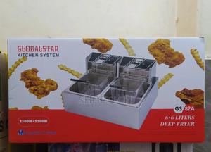Globalstar Double Tank 6+6lt Chips/Chicken Stainless Steel Double Deep
