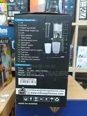 Slow Juicer! Mika 250w Unbreakable Jug Slow Juicer With 1yr Warranty