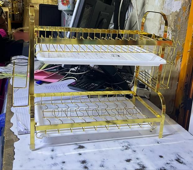 All Gold 2 Layer Dish Drainer - main view