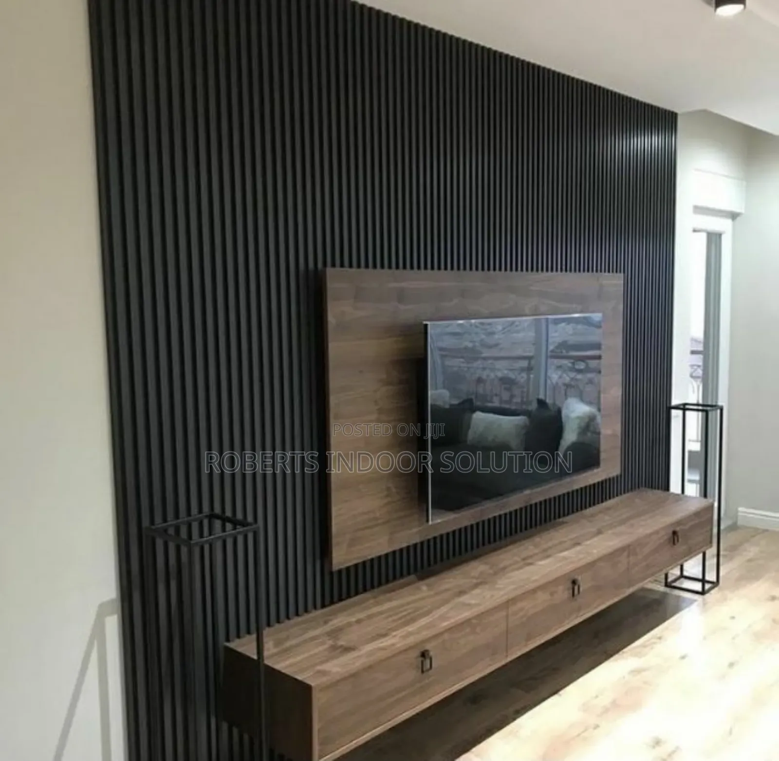 Dark Grey Fluted Panel,They Are Highly Durable