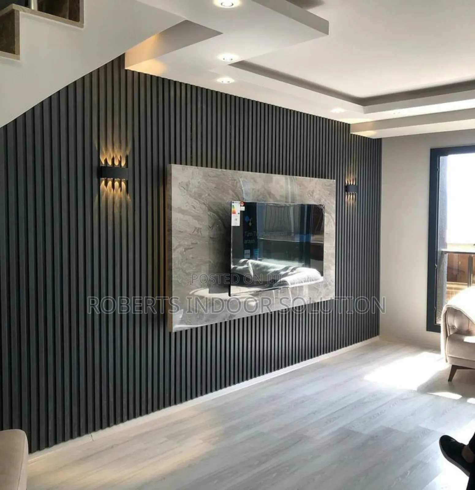 Dark Grey Fluted Panel,They Are Highly Durable