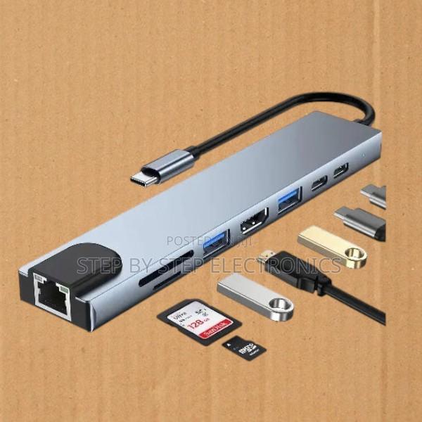 High-Definition 8 Port 8 in 1 Usb Hub Type-C Multiport Adapter