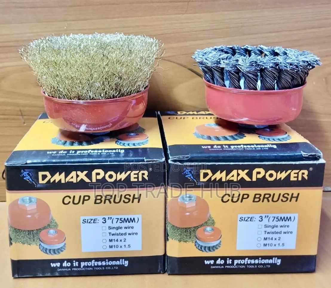 Dmax Power Cup Brush 3" (75mm) - Single Wire/Twisted Brush