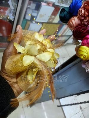 Gold,Green Pink Micro Mini Fascinators - thumbnail 2