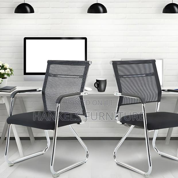 High Back Chrome Office Visitors Chair - main view