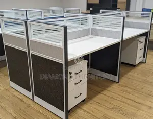 Office Workstation; Open Plan 4-Way Office Executive Workstation