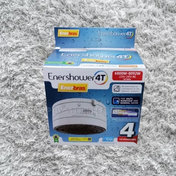 Enerbras Enershower 4t Instant Shower Head With 4 Temperature Settings