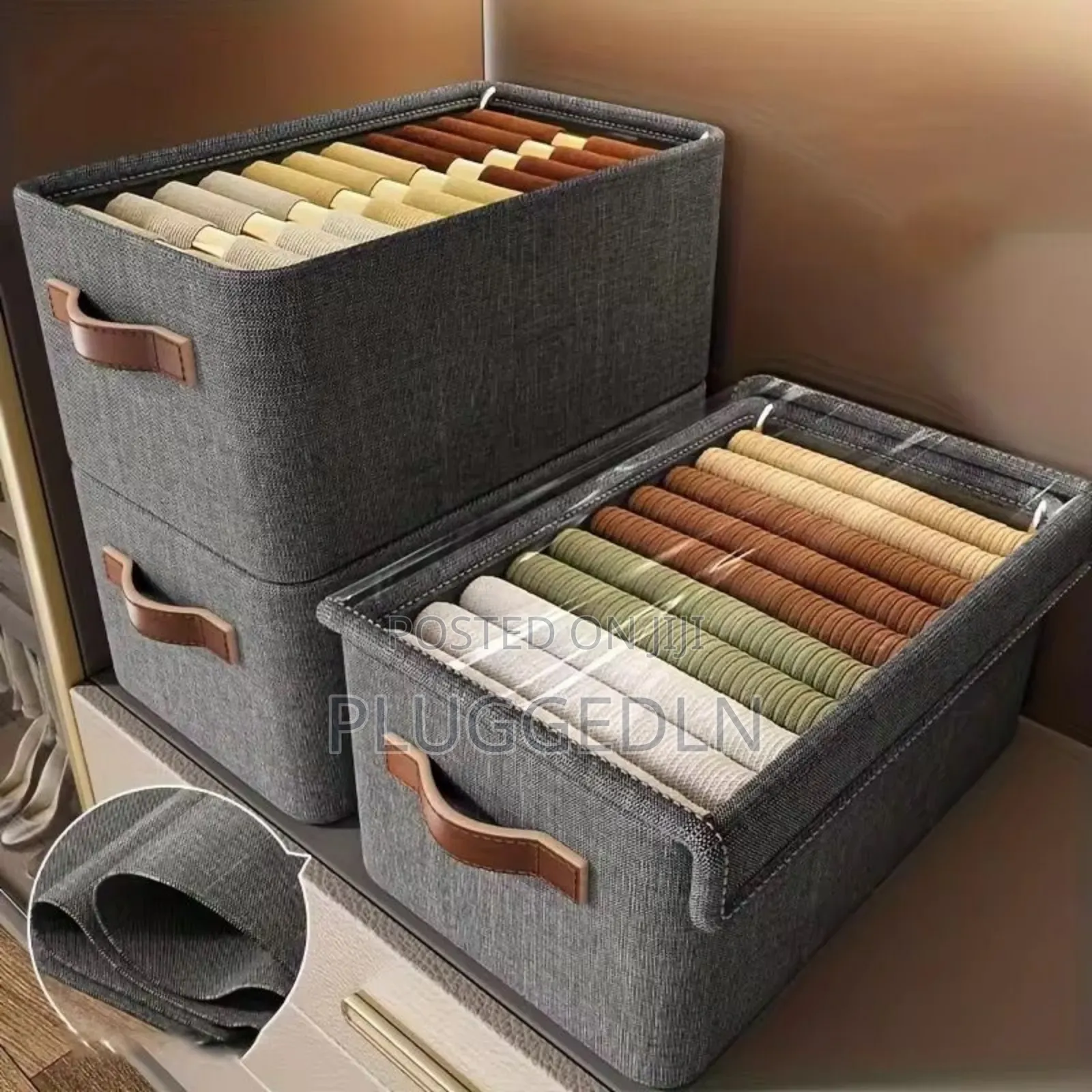 *Collapsible Fabric Organizer With a Cover / Storage Basket*
