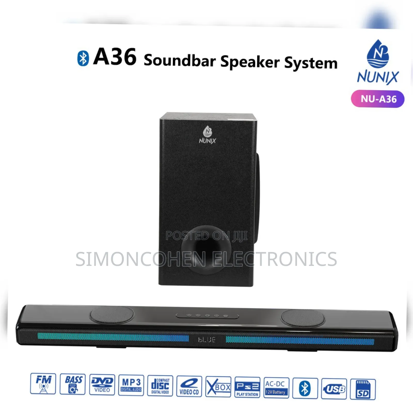 Nunix A36 Soundbar Speaker System