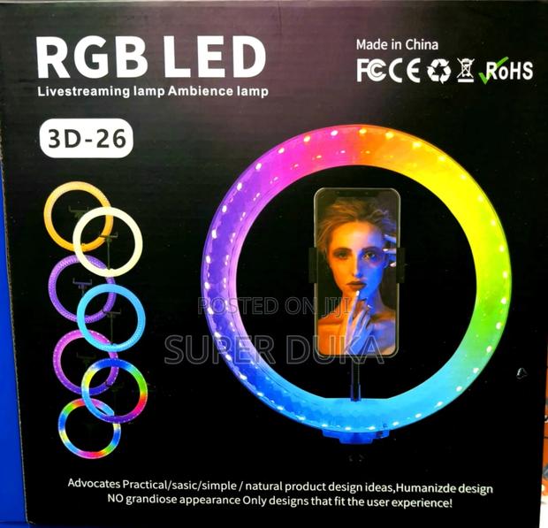 RGB 10 Inch Ring Light Desktop Stand Tripod Stand. Livestreaming Lamp.