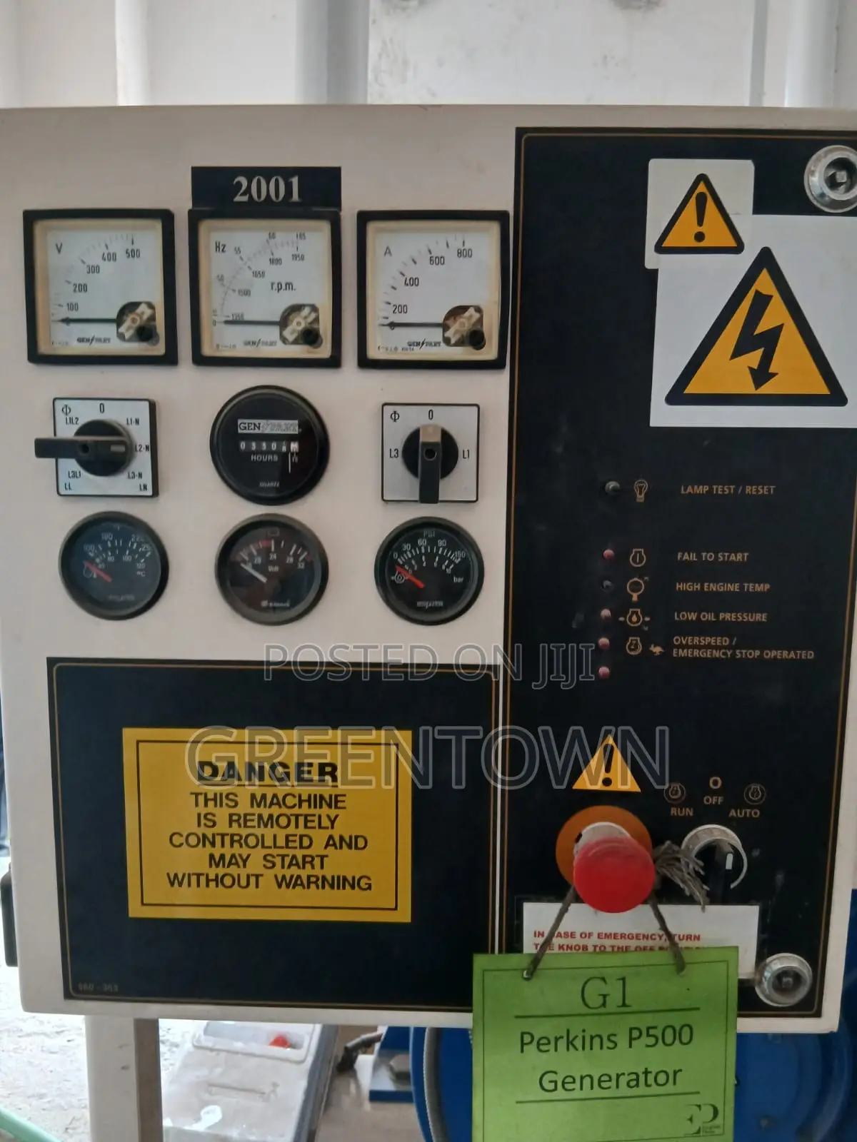 500 Kva Perkins Open Set Generator (Slightly Used)